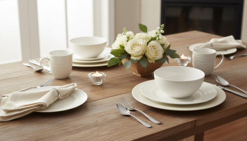 Circa 32-Piece Embossed Dinnerware Set