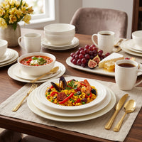 Circa 32-Piece Embossed Dinnerware Set