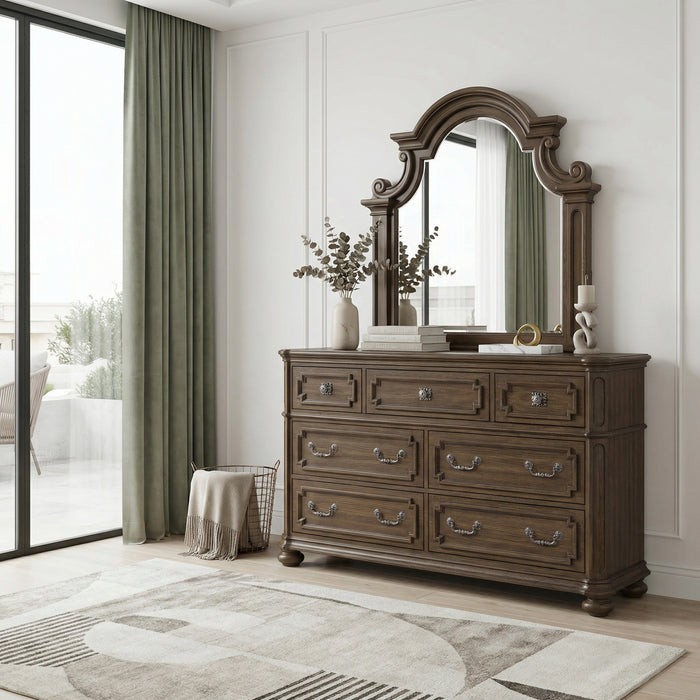 Ambrose Bedroom Dresser Mirror – Brown