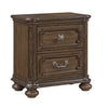 Ambrose Bedside 2-Drawer Nightstand, 28\"W x 29\"H – Brown