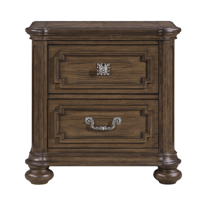 Ambrose Bedside 2-Drawer Nightstand, 28\"W x 29\"H – Brown