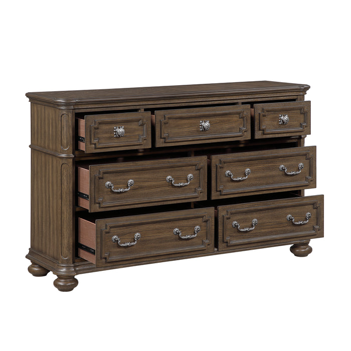 Ambrose Bedroom 7-Drawer Dresser, 64\"W x 40.5\"H – Brown