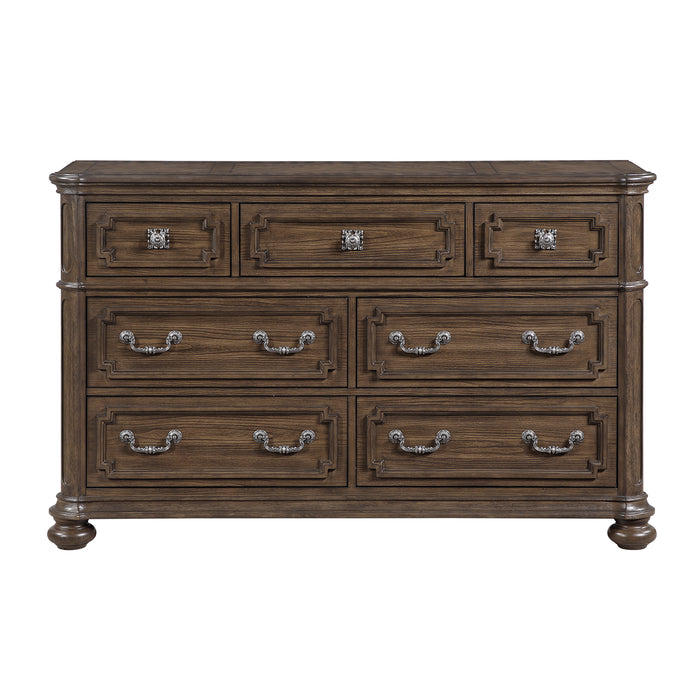 Ambrose Bedroom 7-Drawer Dresser, 64\"W x 40.5\"H – Brown