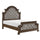 Ambrose Panel Bed with Headboard & Frame, Wooden, Fabric, Brown - Queen Size