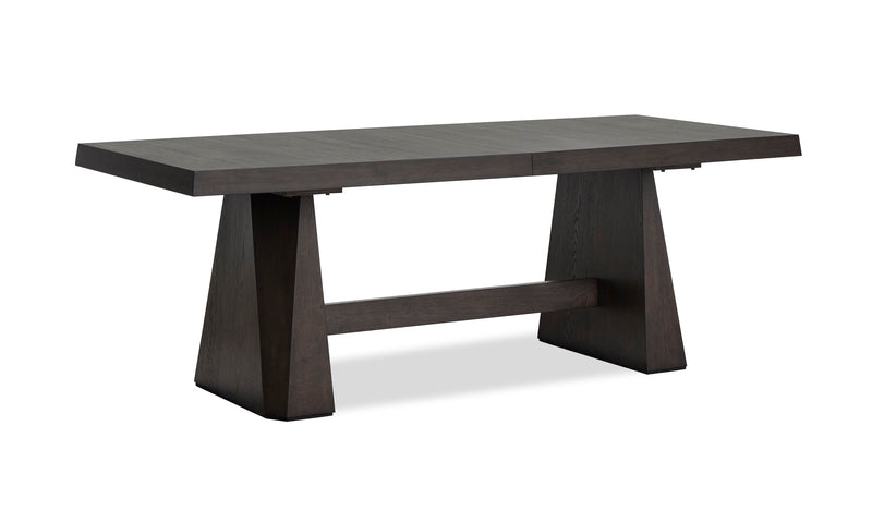 Arden 5pc Extension Dining Set with Table & 4 Chairs, Trestle Base, 84-108\"W - Espresso Brown