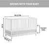 Aubrey Convertible Crib – White | Lit de bébé convertible Aubrey - blanc