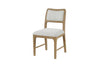 Austin Dining Chair with Polyester Fabric - Taupe/Natural Oak Brown