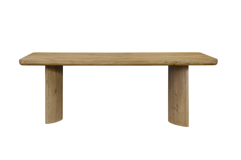 Austin Dining Table with Pedestal Base, 84\"W - Natural Oak Brown