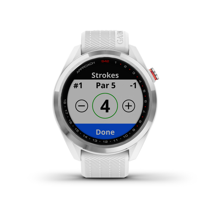 Garmin Approach® S42 Gps Golf Smartwatch - Fitness Tracker W/ Multi-gnss Support - Polished Silver