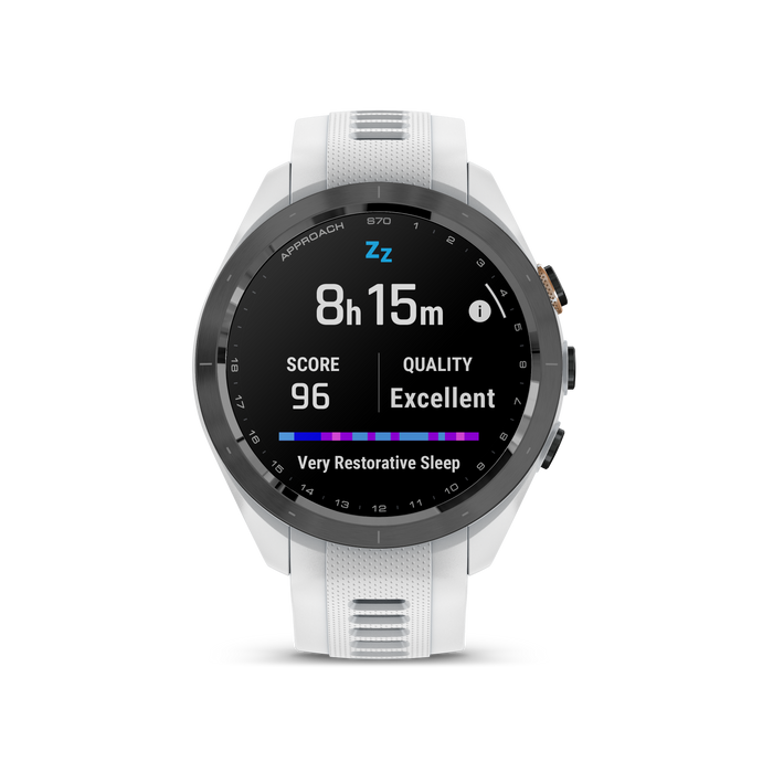 Garmin Approach® S70 Golf Gps Smartwatch - Sport And Health Tracker With White Silicone Band