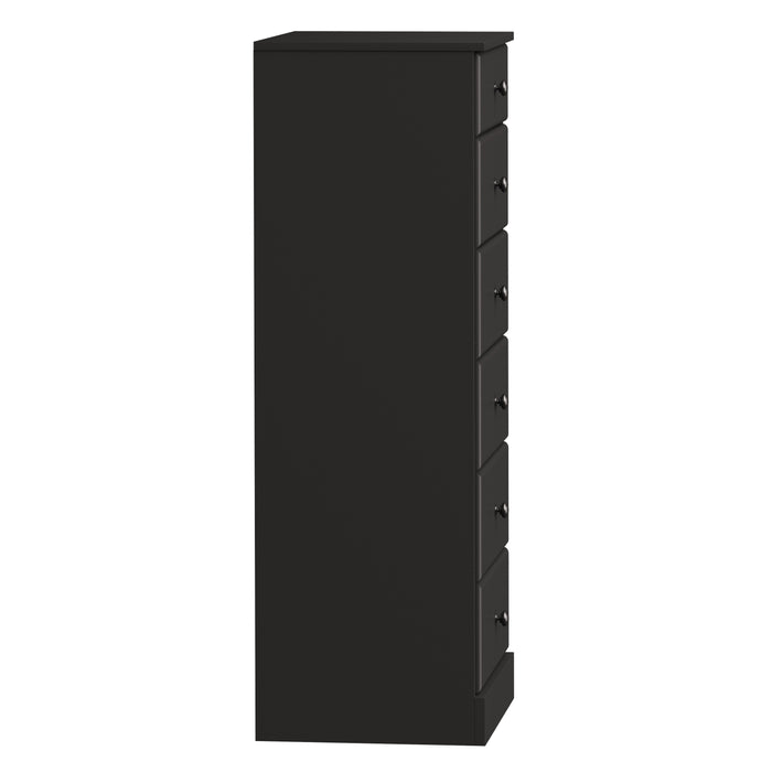 Astrid 6-Drawer Tall Chest - Black