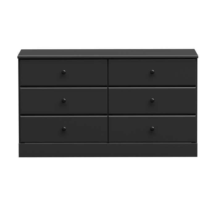Astrid 6-Drawer Dresser - Black