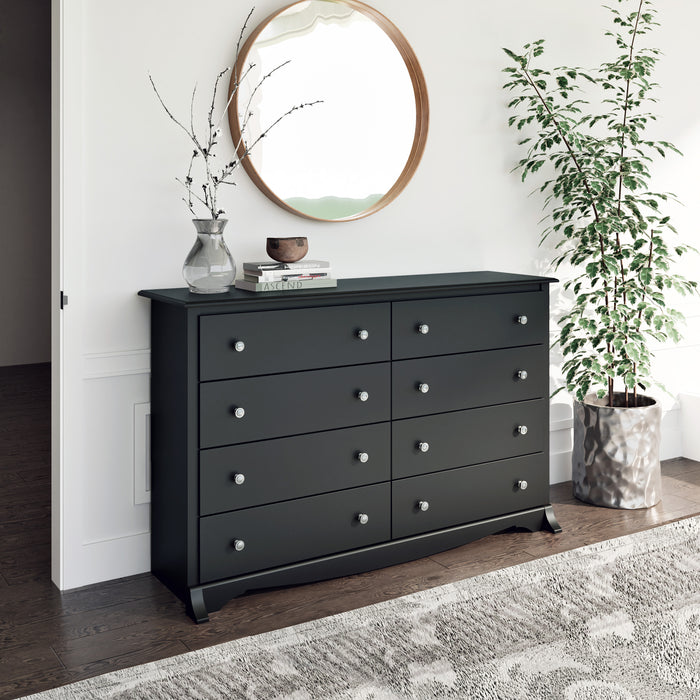 Jade 8-Drawer Dresser - Black