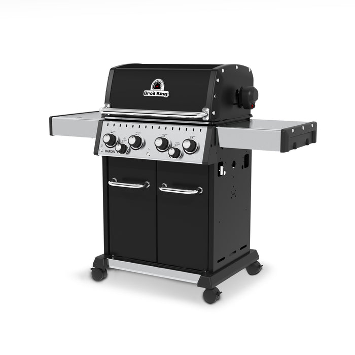 Broil King Baron™ 490 Pro Natural Gas Grill with Side Burner & Rear Rotisserie Burner in Black - 875247