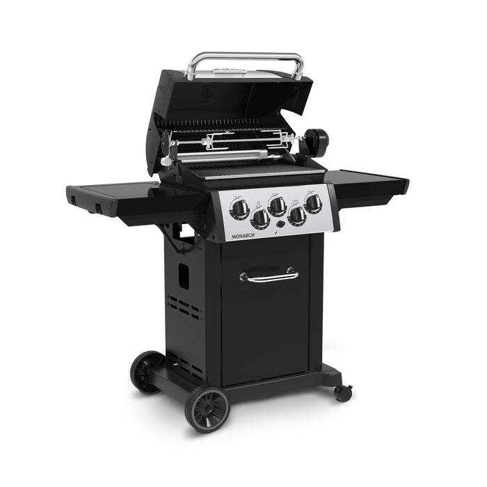 Broil King Monarch™ 390 Natural Gas Grill with Side Burner & Rear Rotisserie Burner - 834287