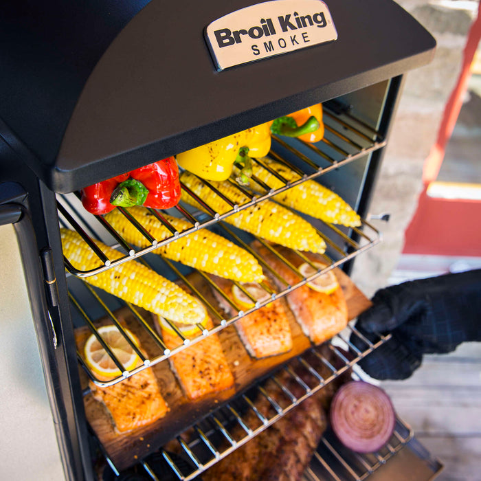 Broil King Vertical Charcoal Cabinet Smoker in Black Grill