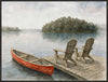 By the Lake Framed Canvas Art – 31\" x 41\"