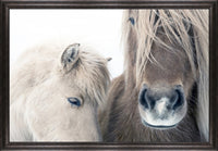 Two Horses Framed Stucco Art – 27.25