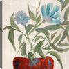 Blue Floral Vase Canvas Wall Art – 21\" x 21\"