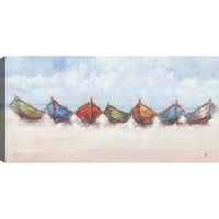 Colorful Boats Acrylic Painting – 30