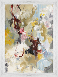Floral Abstract I Framed Matted Glass Art – 26