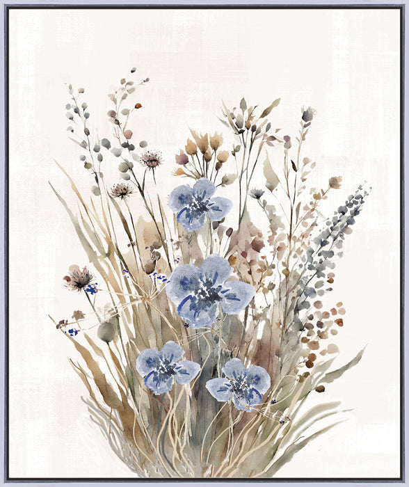 Floral Bunch Framed Canvas Art - 21\" x 25\"