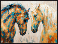 Two Horses Framed Canvas Art - 31