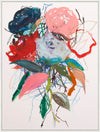 Floral Abstract Framed Canvas Art - 31\" x 41\"