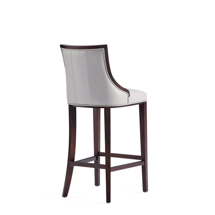 Manhattan Comfort Fifth Avenue Faux Leather Barstool - Light Grey