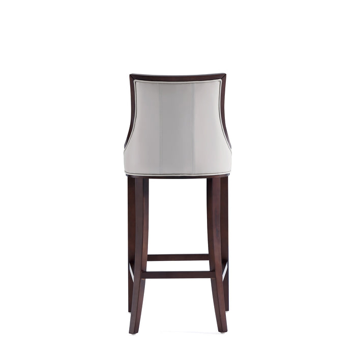 Manhattan Comfort Fifth Avenue Faux Leather Barstool - Light Grey
