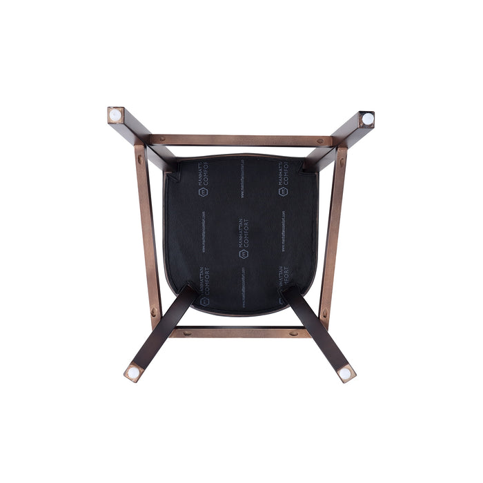 Manhattan Comfort Fifth Avenue Faux Leather Barstool - Light Grey