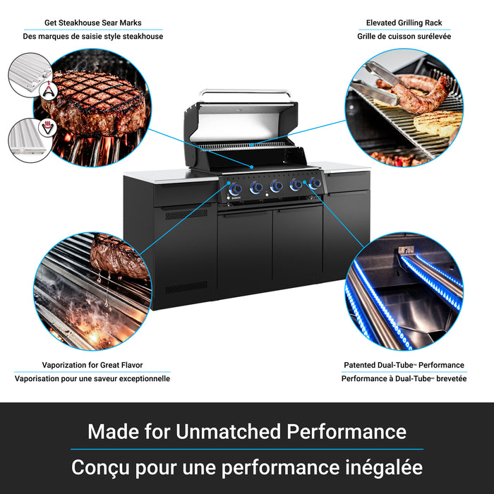 Broil King Baron 520i Shadow 4-Burner Built-In 45,000-BTU Propane Gas BBQ - 876814 Grill