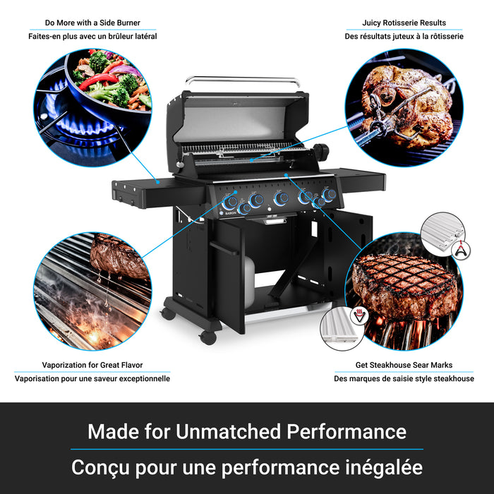 Broil King Baron 590 Pro Shadow 5-Burner 45,000-BTU Natural Gas BBQ - 675147 Grill