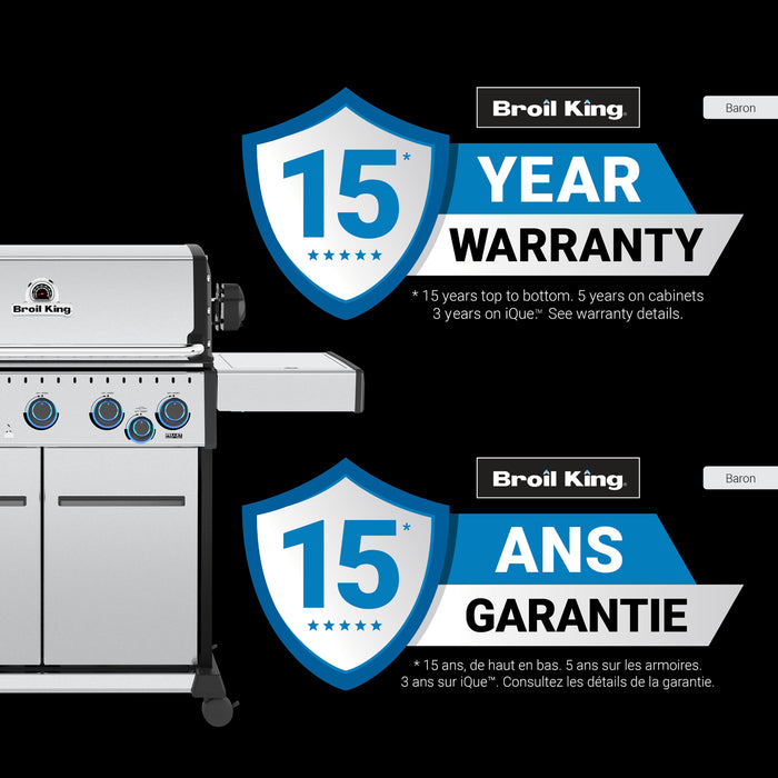 Broil King Baron S 490 Pro IR 4-Burner 40,000-BTU Propane Gas BBQ - 677344 Grill