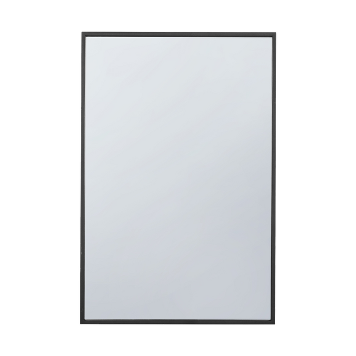 Arcus 24\" X 36\" Hand Crafted Linear Rectangular Mirror - Black