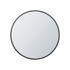 Arcus 24\" X 24\" Hand Crafted Round Mirror - Black