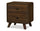 Cami Bedside 2-Drawer Nightstand, Mid-Century Modern, 17"W x 24.8"H – Brown