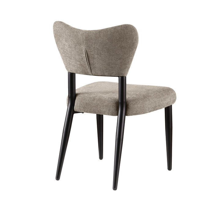 Kort & Co. Capri Dining Chair, Polyester Fabric, Metal – Taupe