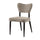 Kort & Co. Capri Dining Chair, Polyester Fabric, Metal – Taupe