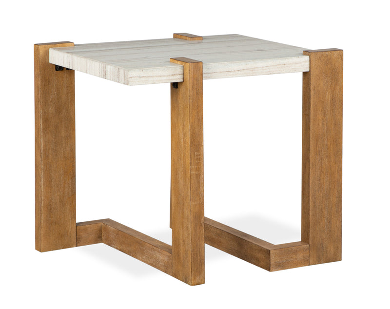 Carlisle 24.5\" End Table with Faux Granite Top- Honey Wheat