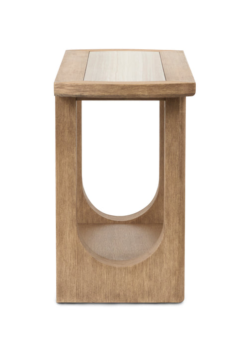 Caroline 50\" Sofa Table with Storage and Marble Top  - Riverbend Beige 