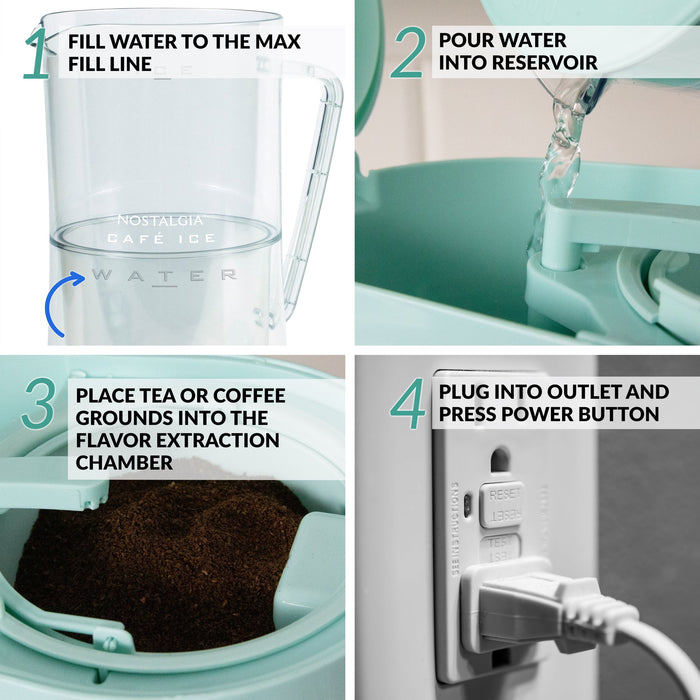 Nostalgia Café Ice 3-Quart Iced Coffee and Tea Brewing System - CIT3PLSAQ