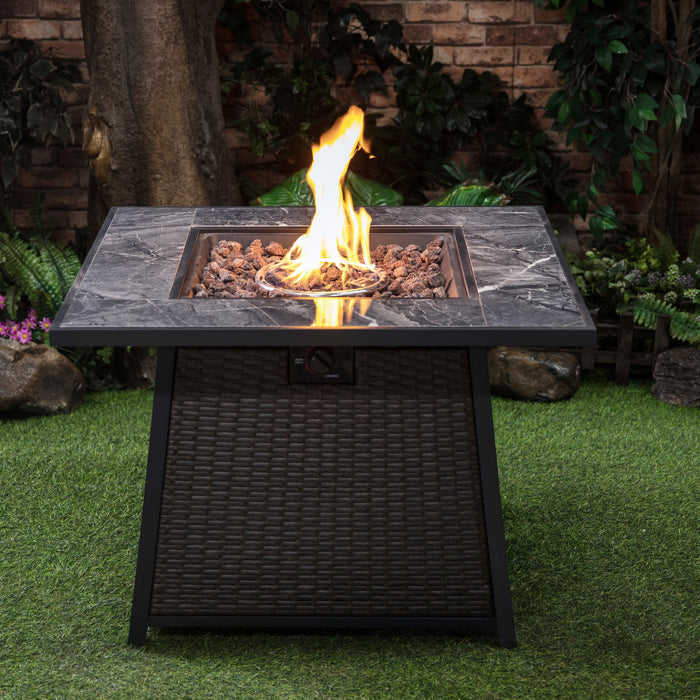 Deko Living Gas Outdoor Firepit Table 