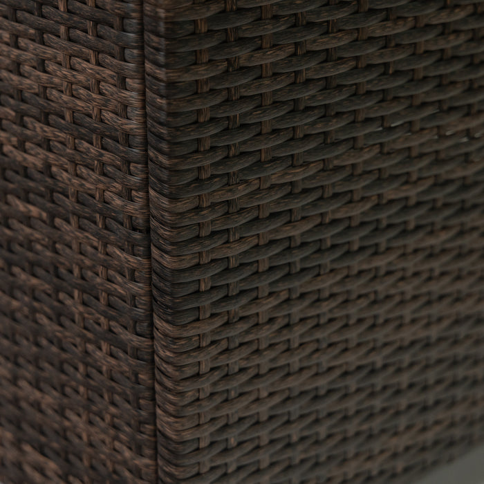 Deko Living Wicker Gas Outdoor Firepit Table 