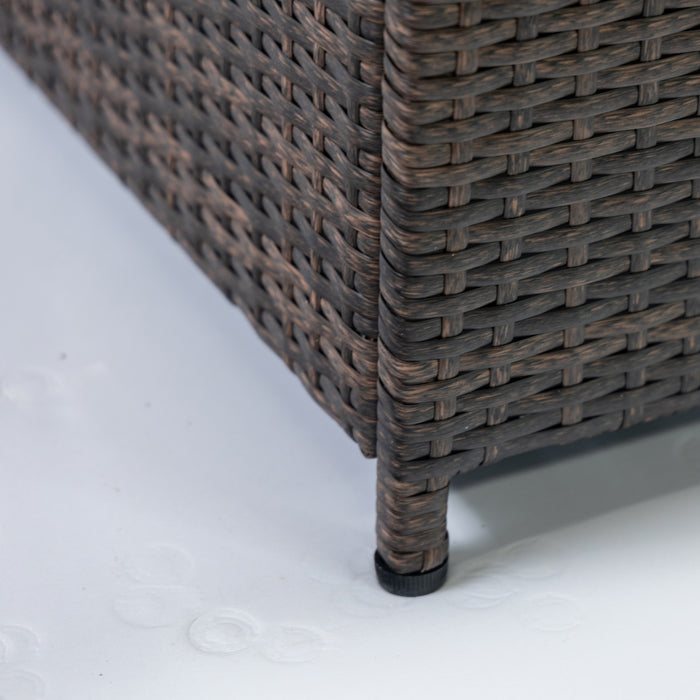 Deko Living Wicker Gas Outdoor Firepit Table 