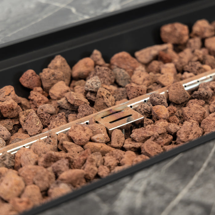 Deko Living Wicker Gas Outdoor Firepit Table 