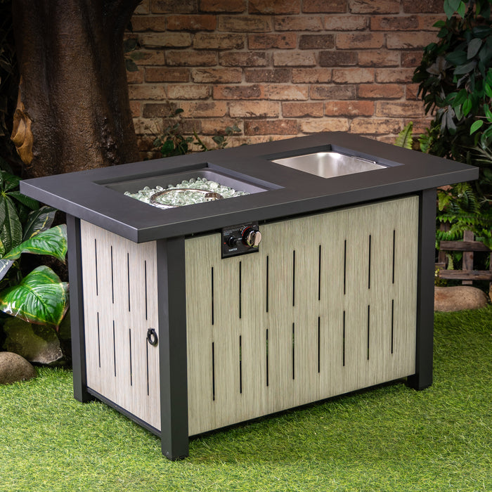 Deko Living Outdoor Propane Fire Table with Ice Bucket 