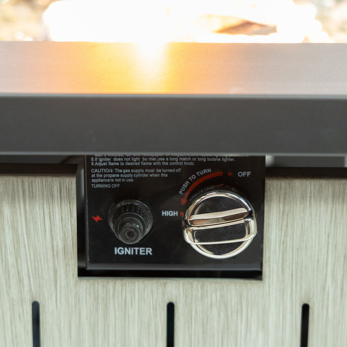 Deko Living Outdoor Propane Fire Table with Ice Bucket 