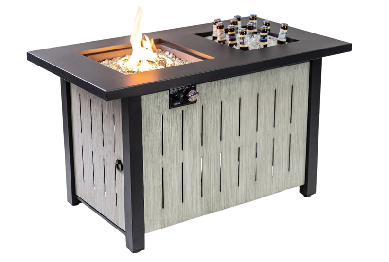 Deko Living Outdoor Propane Fire Table with Ice Bucket 