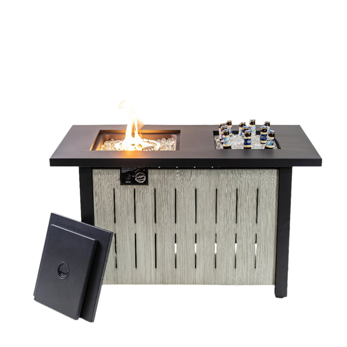 Deko Living Outdoor Propane Fire Table with Ice Bucket 